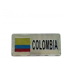 EMBLEMA BANDERA COLOMBIA METAL X2 (RCR)
